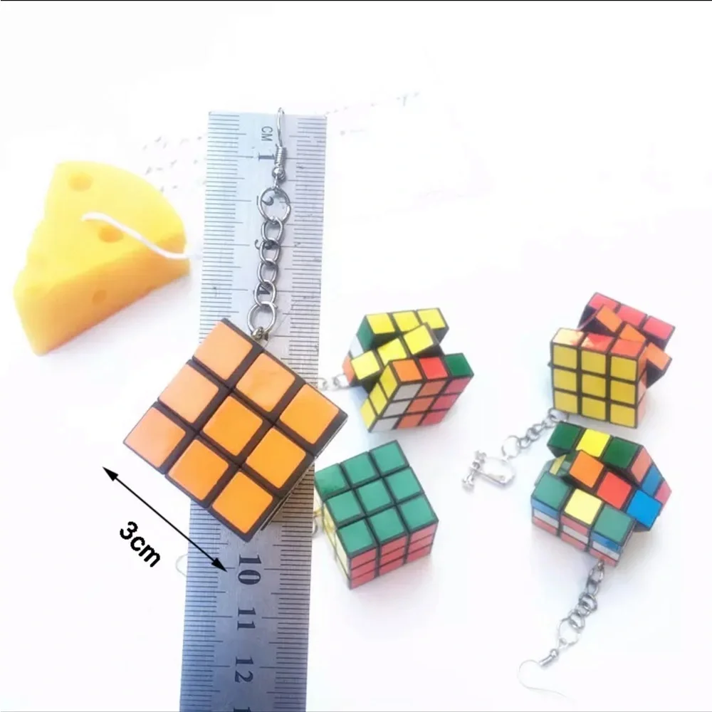 Rubik’s Cube “So Cute” Hanging Earrings! - Picture 11 of 11